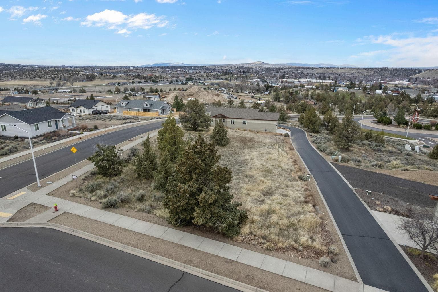 Close view of the open space ready for development.