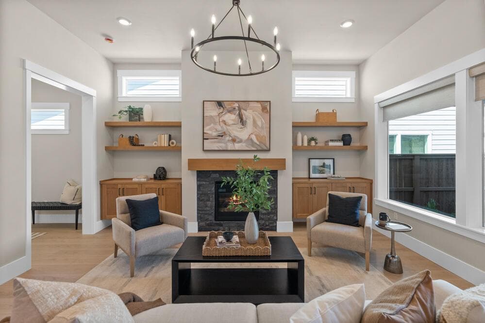 Image of like kind home great room. Options and colors may vary.