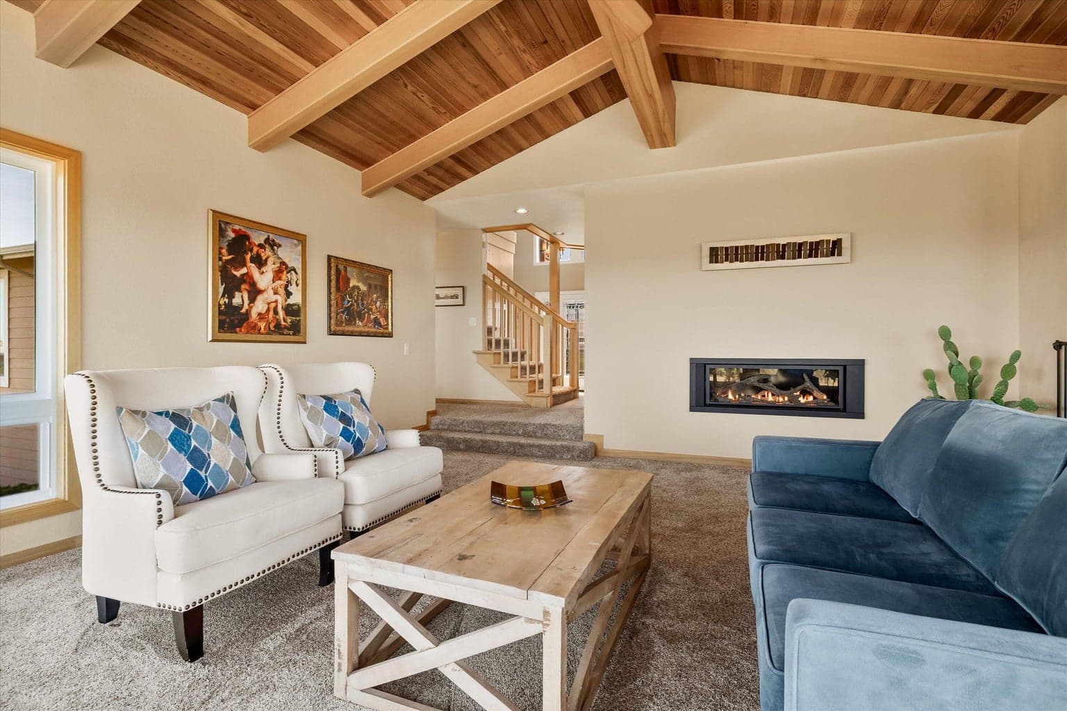 Beautiful exposed beams