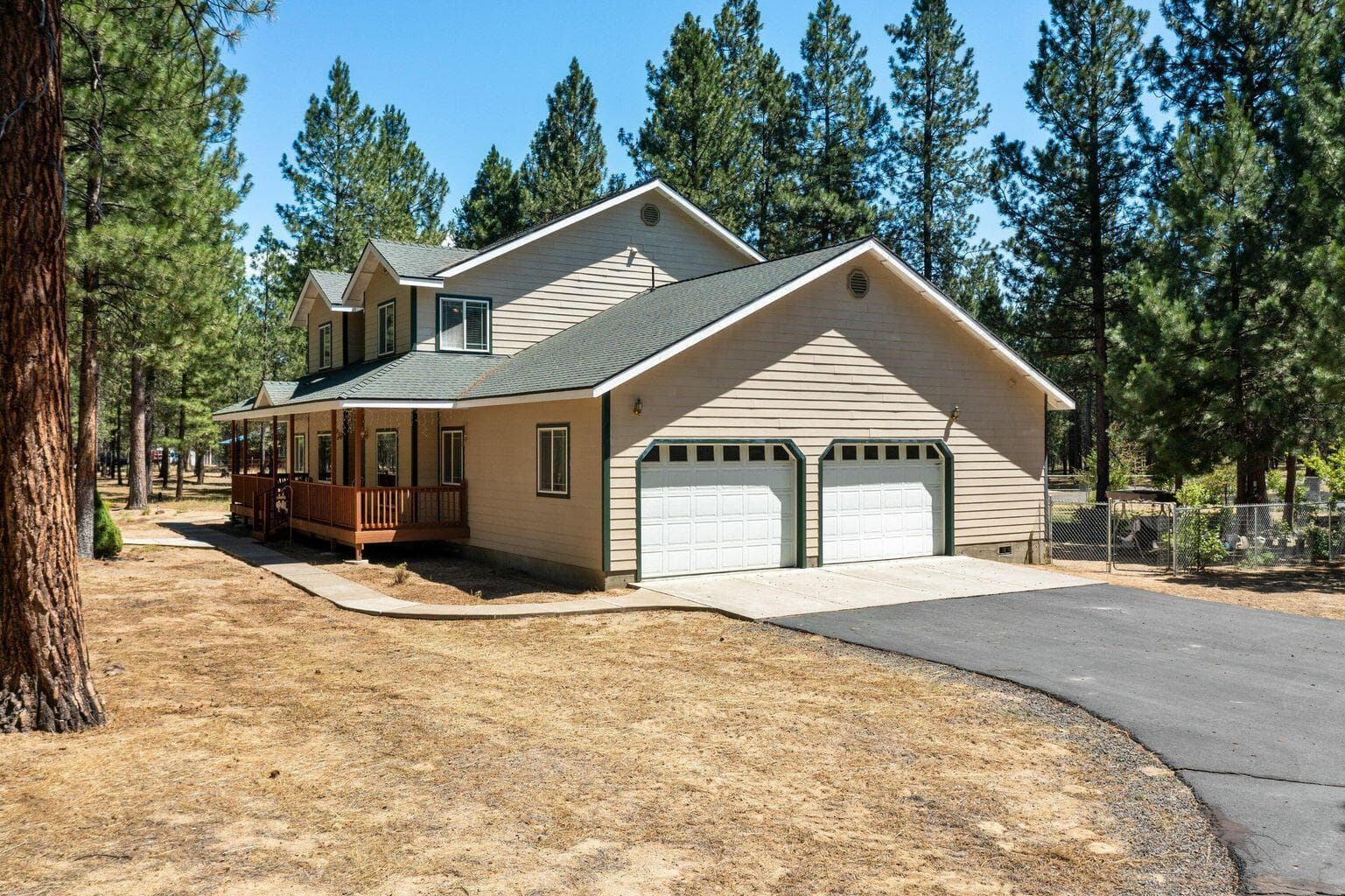 Oversized attached garage