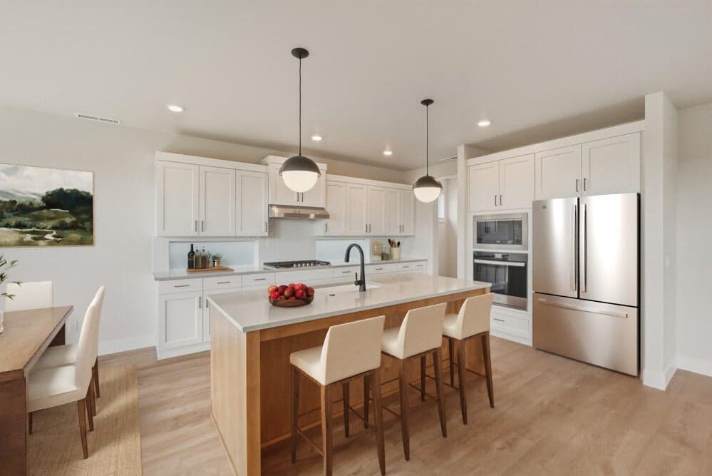 Kitchen. Virtual staging present.