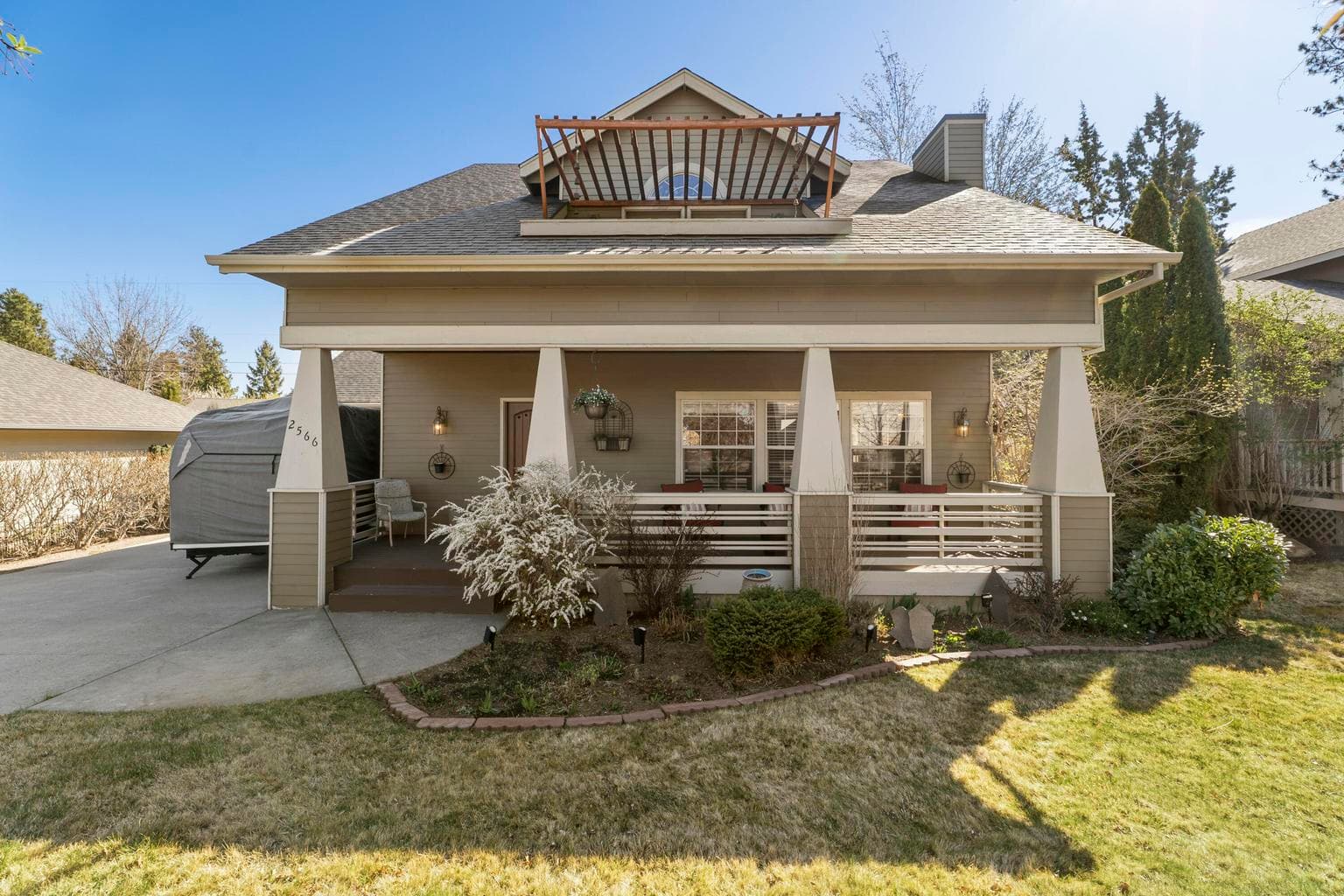 Front of home with large covered porch