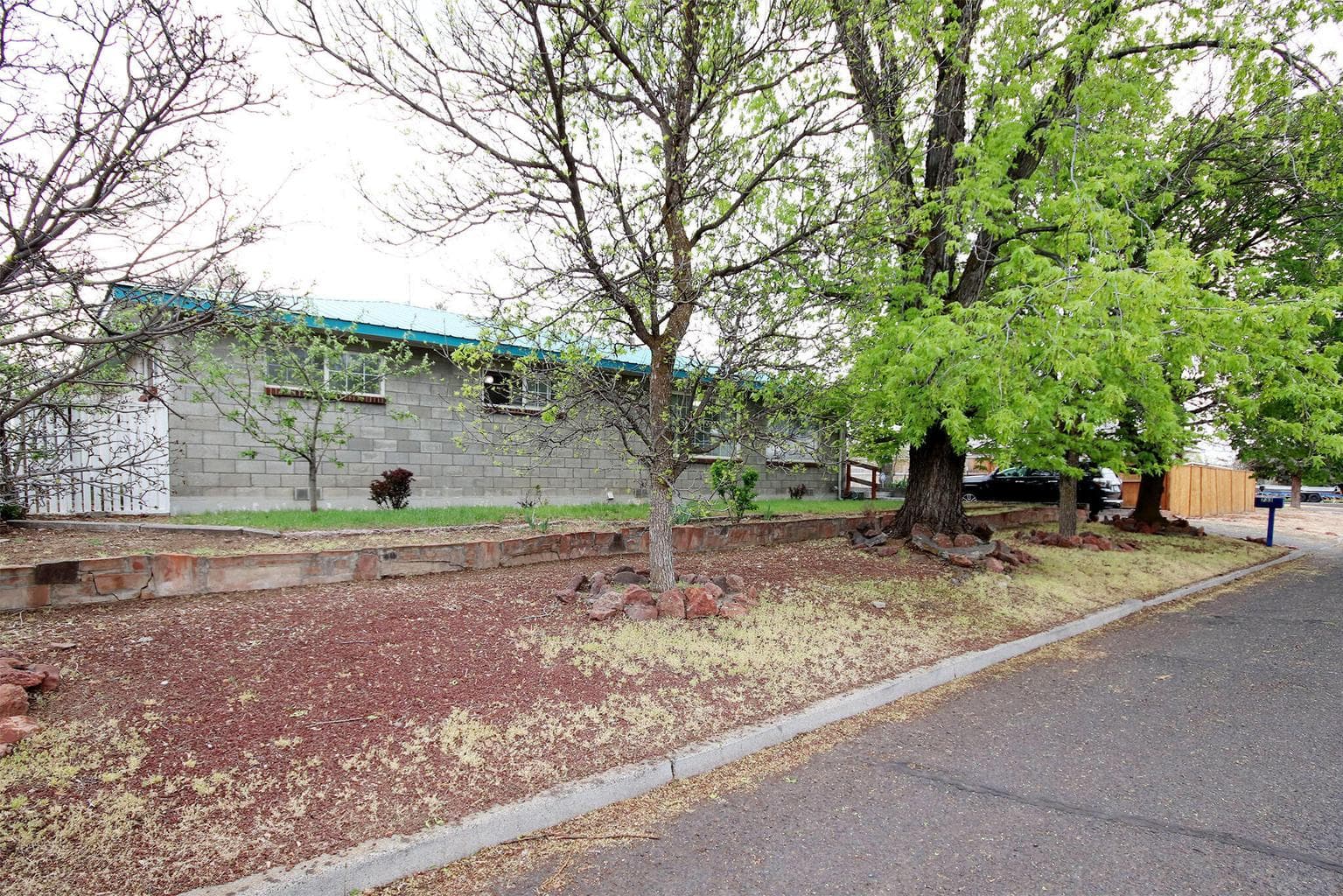 View of the west side of the house from the street