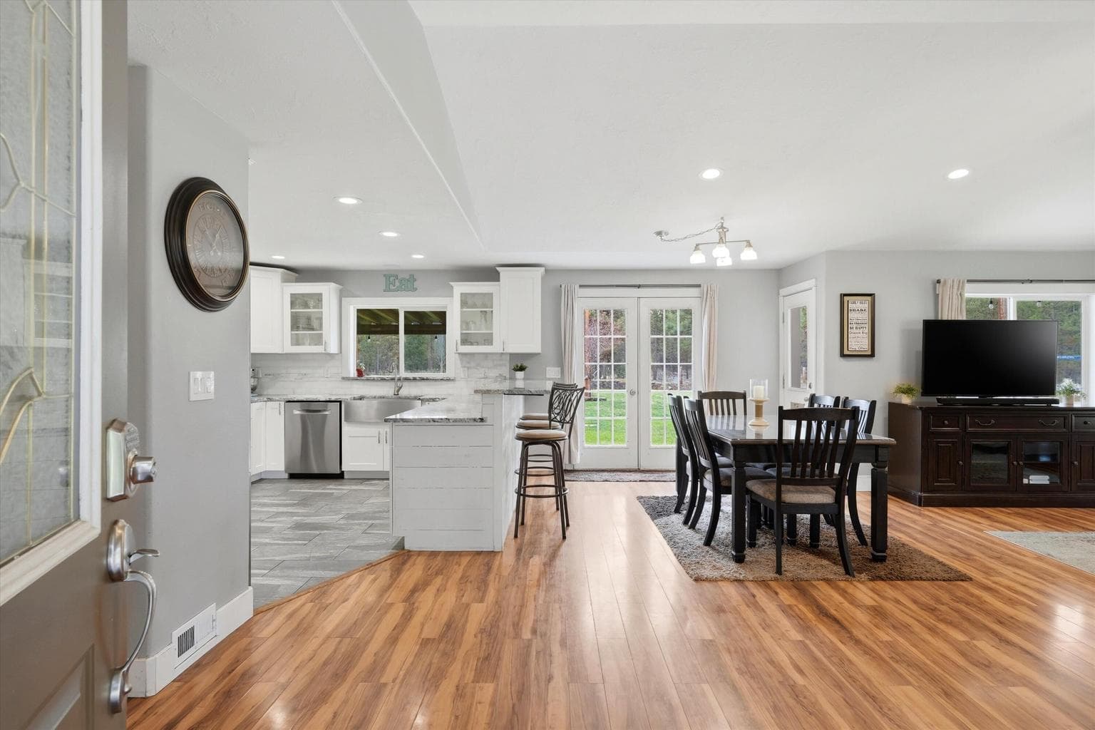 kitchen/dining/back door