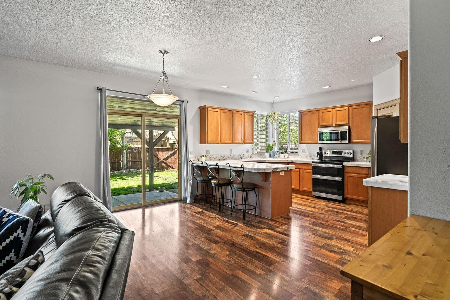 updated kitchen with new appliances