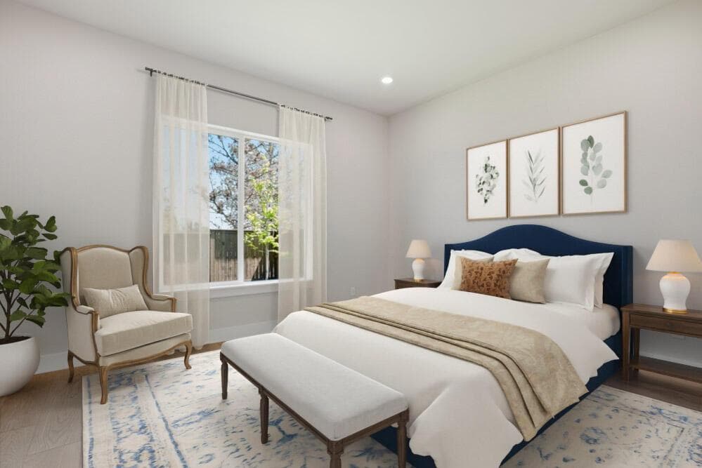 Subject property - virtual staging. Primary suite