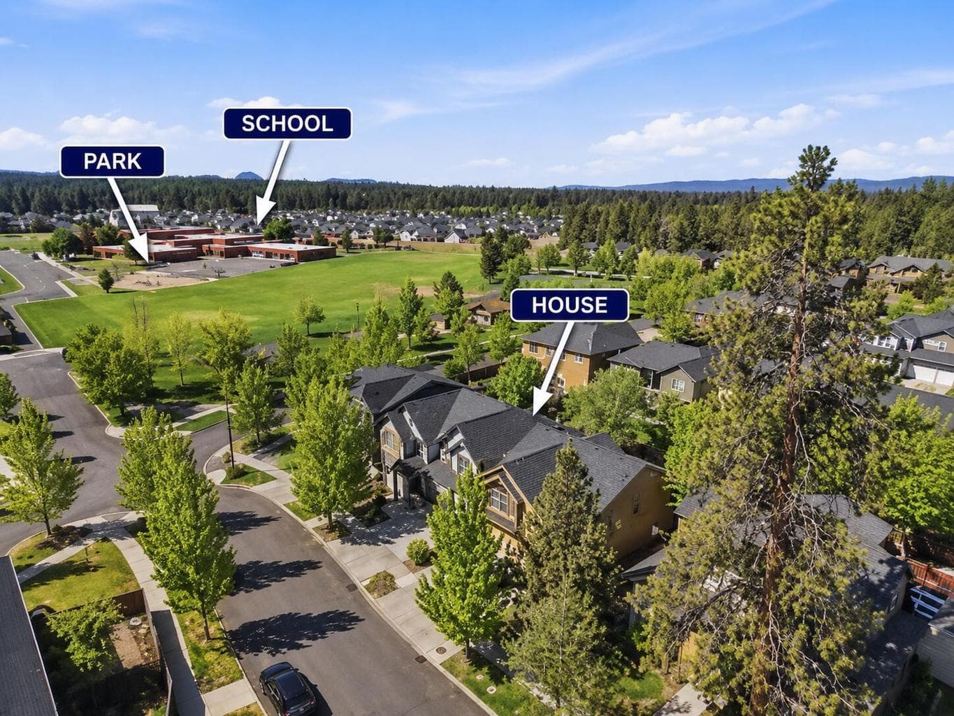 Aerial View within walking distance to RE Jewell Elementary School