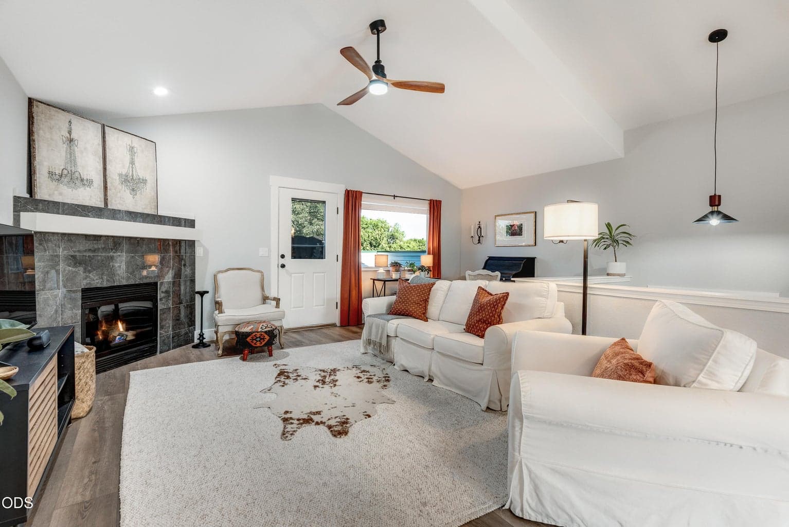 Great room with gas fireplace